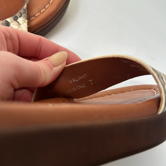 Snake Skin Leather Steve Madden Strappy Sandals - Picture 6 of 9